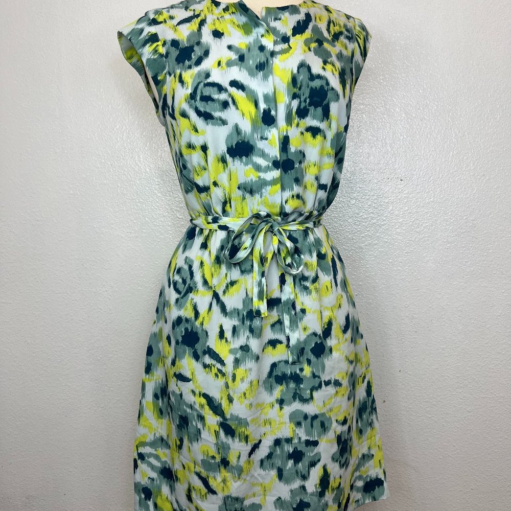 Joe Fresh Dress Ikat Teal Yellow Sun Dress no Size‎
